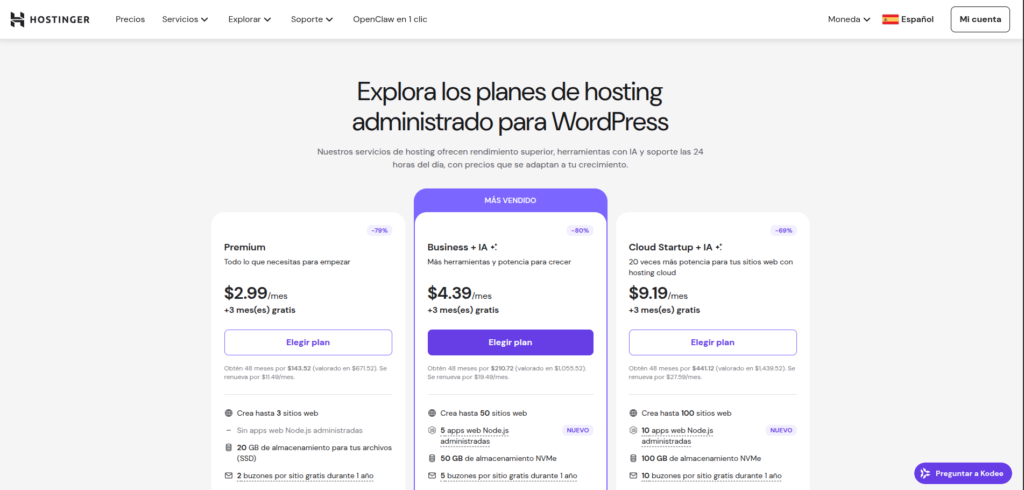 Seleccionar el Plan Premium