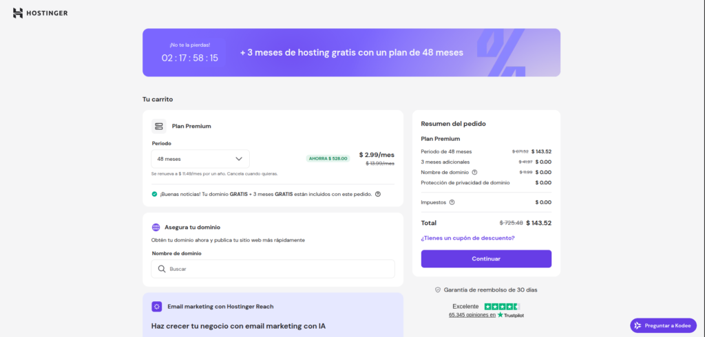 Elegir el periodo de facturación